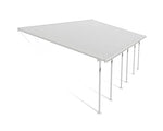 Canopia by Palram Feria Aluminium Patio Canopy 4 x 4.2 Polycarbonate Twin-Wall Panels Pergola 425 x 385 cm Grey for Roofing Your Patio