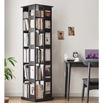 Solid Wood Bookshelf for Living Room Furniture Minimalist Household Floor Book Shelf Light Swivel Bookcase(D)