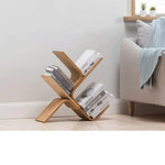 Tree-Shaped Bookshelf and Storage Shelf Solid Wood Floor Multi-Layer Storage Narrow Bookcase Wall(D)