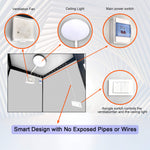 42-Inch One-Person Portable Outdoor Toilet Cabin with Light, Sink, and Vent Fan