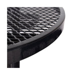 Large 46-Inch Heavy-Duty Round Outdoor Steel Picnic Table With Umbrella Hole