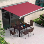 Retractable Electric Patio Awning with LED Lights & Remote Control, Aluminum Frame for Backyard, Garden, Balcony