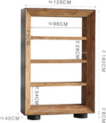 Book Shelf Open Bookcase Home Heavy Solid Wood Bookshelf Entrance Storage Shelf for Living Room, Home Office, Bedroom