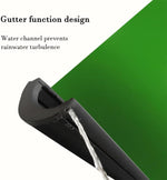 Motorized Retractable Patio Awning with LED Light, Full Box Design, Thickened Chain Arm, Aluminum Alloy Seat for Deck Yard