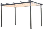 Top Outdoor Pergola with lights, solar sunshade grape trellis, Aluminum garden pergola with retractable roof, Rain and UV protection, Grape Trellis Pergola for Patio Backyard and Deck,A
