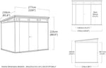 Keter 17210836 Cortina 9 x 7 Plastic Garden Shed in Wood Effect