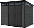 Keter 17210836 Cortina 9 x 7 Plastic Garden Shed in Wood Effect