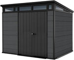 Keter 17210836 Cortina 9 x 7 Plastic Garden Shed in Wood Effect