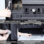 Cast Iron Wood Burning Stove, Heats 900 Sq Ft, Secondary Combustion, Large Glass Window, Air Wash System, Includes Chimney Pipe, Efficient & Eco Friendly Heat Source for Home Cabin