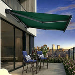 Patio Electric Deck Awnings, 6.56×4.9ft(2m×2.5m) with Waterproof Polyester Cover & Aluminum Frame, Outdoor Sun Shade Umbrellas, Beige