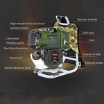 Portable 4-Stroke Lawn Mower, Electric Grass Trimmer & Edger for Garden Mowing, Open Up Wasteland