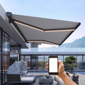 Outdoor Electric Retractable Awning 3X2M, Rainproof Windproof Patio Sunshade Canopy for Yard Balcony