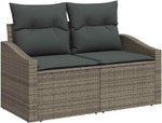 Garden Sofa Set Grey Poly Rattan with 13 Pieces, Weatherproof Outdoor Lounge Furniture for Garden, Patio, Balcony, Modular with Storage Space, Comfortable Cushions and Cushions
