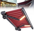 Outdoor Patio Awning - Electric Retractable Aluminum Shade with Remote Control & Light for Terrace, Garden, Balcony, Courtyard