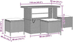 Garden Sofa Set Grey Poly Rattan with 13 Pieces, Weatherproof Outdoor Lounge Furniture for Garden, Patio, Balcony, Modular with Storage Space, Comfortable Cushions and Cushions