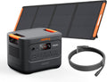 Jackery Explorer 3000V2 Solar Generator + 200W Solar Panel + 5M Extension Cable, 3072Wh LiFePO4, 2990W Output, Portable Power Station for Home Use, RVs, Camping & Emergency Backup
