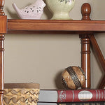 Book Shelf Open Bookcase Country Retro Solid Wood Bookshelf European Style Entrance Floor Shelf Storage Rack for Living Room, Home Office, Bedroom