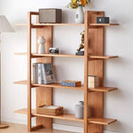 Book Shelf Open Bookcase Home Solid Wood Multi-layer Bookshelf Office Large Capacity Storage Rack for Living Room, Home Office, Bedroom(A)