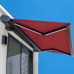 Retractable Patio Awning, Electric Outdoor Sunshade with LED Light, Waterproof Sun-Proof Shelter for Garden, Deck, Balcony (2.5m)