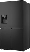 Hisense PureFlat RQ760N4SBFE 584L Total No Frost American Fridge Freezer Black Stainless Steel