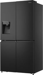 Hisense PureFlat RQ760N4SBFE 584L Total No Frost American Fridge Freezer Black Stainless Steel