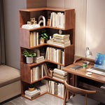 Book Shelf Open Bookcase Nordic Living Room Bedroom Corner Solid Wood Bookcase Home Storage Rack for Living Room, Home Office, Bedroom