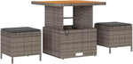 Garden Sofa Set Grey with Cushions, 13 Pieces, Made of Poly Rattan and Powder-Coated Steel for Garden, Balcony, Patio, Weatherproof Lounge Furniture with Storage Function and Table
