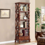 Book Shelf Open Bookcase Living Room Retro Solid Wood Multi-layer Bookshelf Home Entrance Decoration Storage Rack for Living Room, Home Office, Bedroom