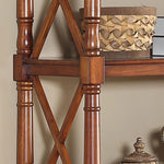 Book Shelf Open Bookcase Country Retro Solid Wood Bookshelf European Style Entrance Floor Shelf Storage Rack for Living Room, Home Office, Bedroom