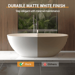 Alora 65-Inch Luxury Freestanding Soaking Bathtub With Overflow And Pop-Up Drain
