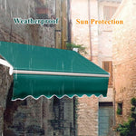 Retractable Patio Awning, Adjustable Sun Shade Shelter for Outdoor Balconies, Courtyards, Restaurants, Shops
