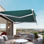 Electric Retractable Patio Awning 2x1.5m Motorized Outdoor Sunshade Shelter for Balcony, Courtyard, Deck, Shop, Cafe, Restaurant
