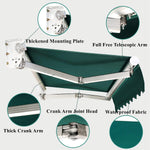 Retractable Patio Awning, Adjustable Sun Shade Shelter for Outdoor Balconies, Courtyards, Restaurants, Shops