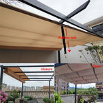 Outdoor Retractable Aluminum Pergola, sunshade grape trellis for Courtyard, Thickened aluminum alloy frame, anti-corrosion and rust-free, Flat Top Outdoor Pergola for Patio Use