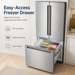 Fuaoddda FSDSL04 French Door Fridge Freezer 18.88cu Ft Wood Grain