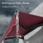 Outdoor Retractable Electric Patio Awning Sunshade Shelter with Remote Control & Manual Crank