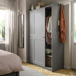 ProTuning HAUGA Wardrobe with sliding doors, grey, 118x55x199 cm
