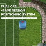 Robotic Lawnmower, Robot Grass Cutter with Charging Station, Robot Lawn Mower Parallel Tracks Mowing, 1/4 Acre, Path Planning,20-55 mm Cutting Height,33% Slope, APP Control with Virtual Boundaries