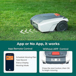 Automatic Robotic Lawn Mower,APP Control Robot Lawnmower,Cuts Up to 1500 sq m,with 30% Slope, Ultra Quiet Mowing,with Rain Sensor,Bluetooth Application Control, Safety Sensors