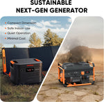 Jackery Explorer 3000V2 Solar Generator + 200W Solar Panel + 5M Extension Cable, 3072Wh LiFePO4, 2990W Output, Portable Power Station for Home Use, RVs, Camping & Emergency Backup