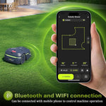 Robotic Lawnmower, Intelligent Navigation Lawn Mower Robot with 20-60mm Cutting Height Range and 35% Slope, up to 1000m², Intelligent Path Planning, for Manicured Lawn