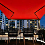 Patio Electric Deck Awnings, 6.56×4.9ft(2m×2.5m) with Waterproof Polyester Cover & Aluminum Frame, Outdoor Sun Shade Umbrellas, Beige