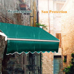 Electric Retractable Awning, Patio Window Door Outdoor Canopy with Remote Control & Manual Crank, Automatic Sunshade Shelter for Home Commercial, 118x98.4 Inch