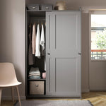 ProTuning HAUGA Wardrobe with sliding doors, grey, 118x55x199 cm