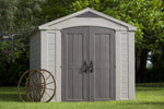 Keter Factor Outdoor Garden Storage Shed, Beige, 8 x 11 ft, 17197917