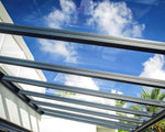 Palram Canopia Veranda Pergola 3.4x7.4cm Patio Cover Polycarbonate Roof Stockholm Grey Clear