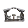 Alora 4-Seat Outdoor Aluminum Patio Swing Glider Bench with Canopy