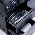 Castelle Flame Premium Black Stainless Steel 4-Burner Gas Grill With Rotisserie Kit