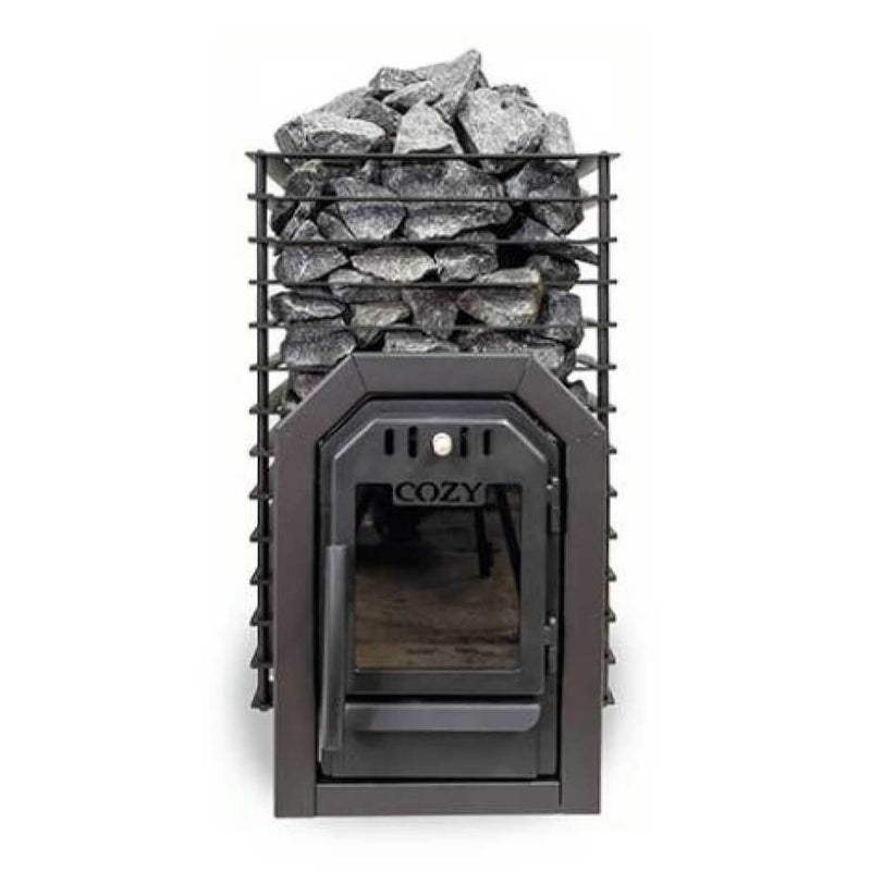 Cozy Heat Quattro Thru-Wall Square Style Sauna Stove With Sauna Stones