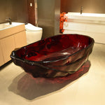 Alora Extra-Large 67-Inch Modern Freestanding Oval Resin Soaking Bathtub
